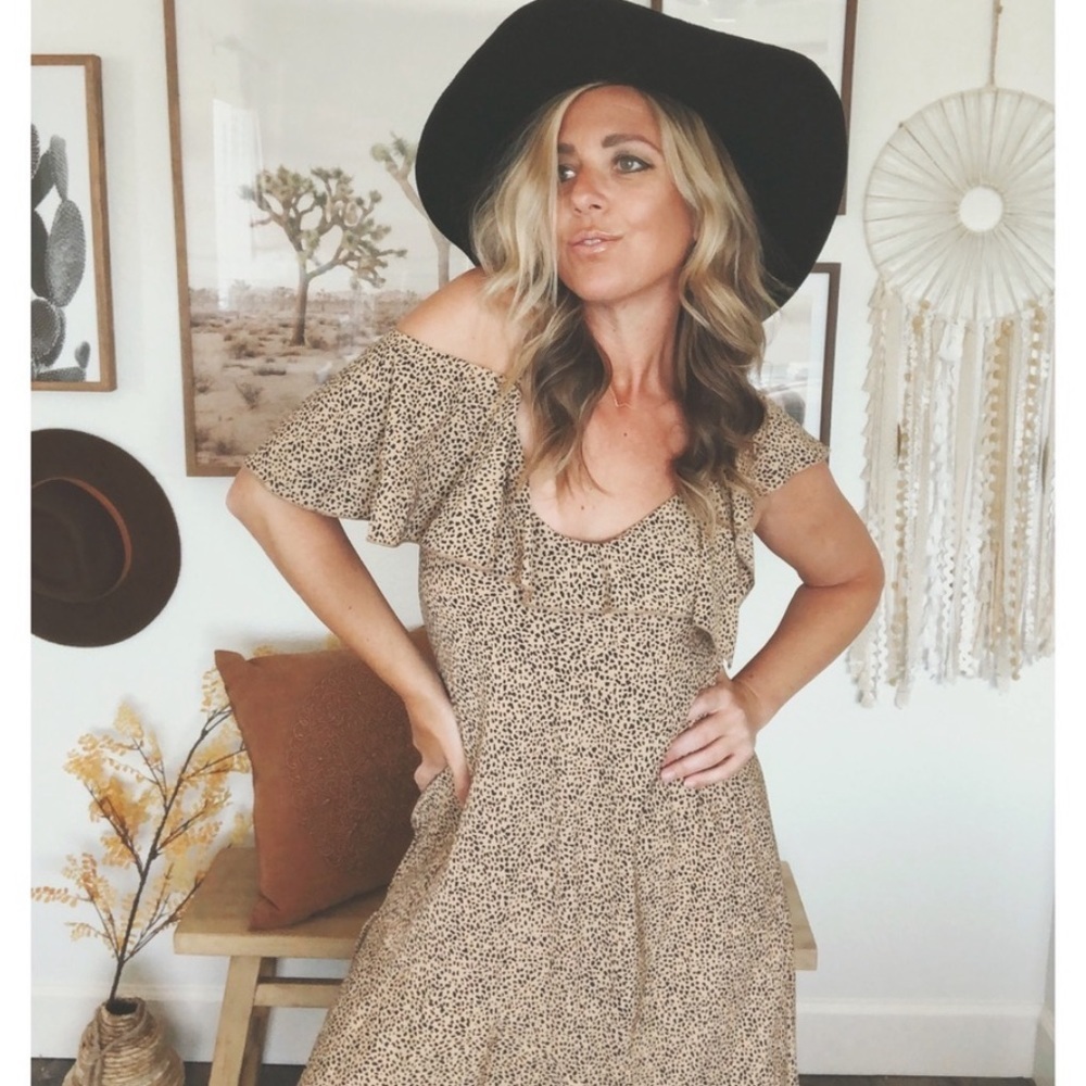 Animal Print Woven Midi Dress - Picture 4 of 12